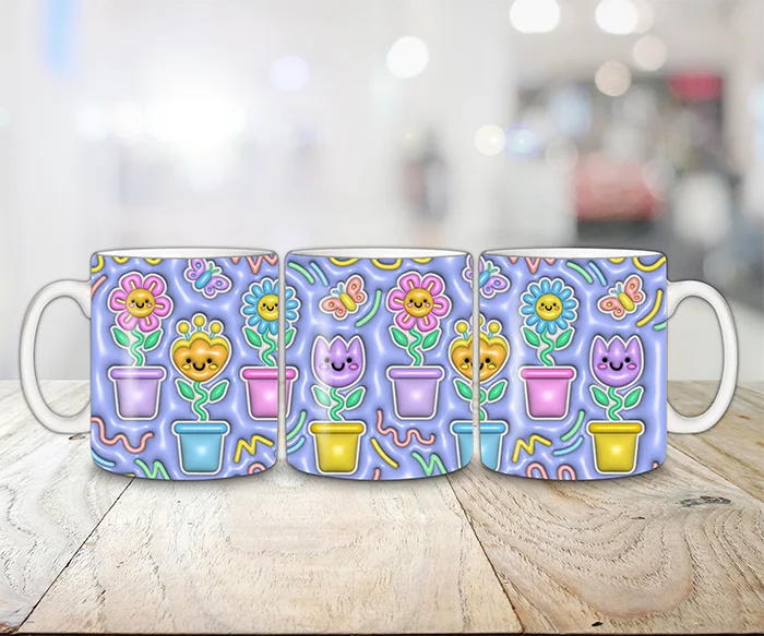 HDF Tasse - Neon Flower